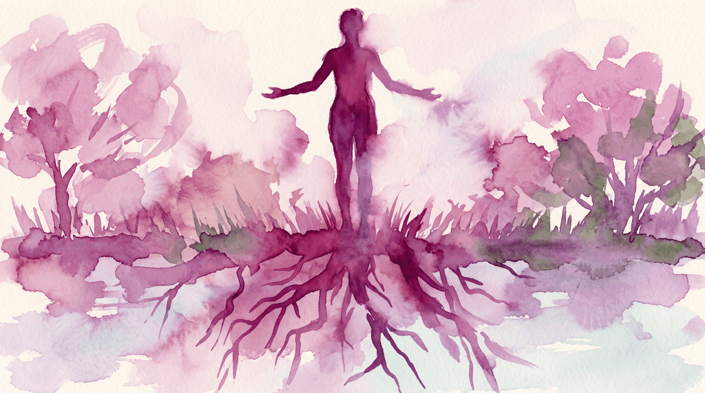 Illustrazione ad acquerello — figura radicata